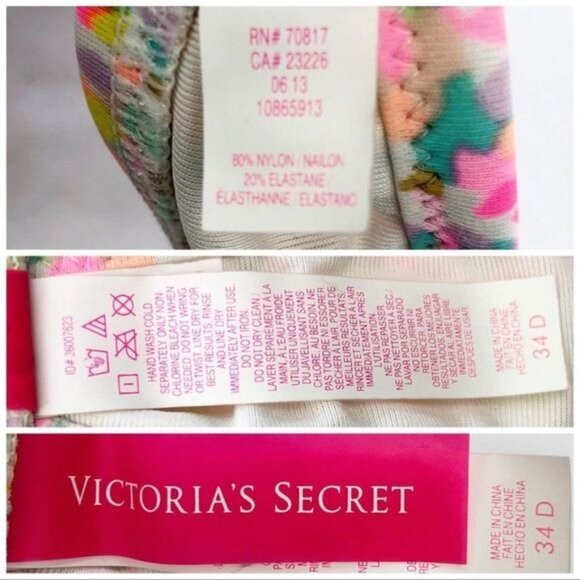 Victoria's Secret Speckled Bikini Top multi color 34D - Picture 6 of 7